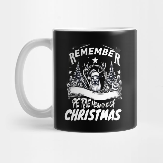 Remember The True Meaning Of Chrstmas, Santa Waving, Christmas Gift by Customo